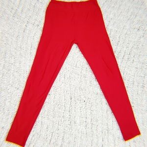 ❤ Solid Red Leggings